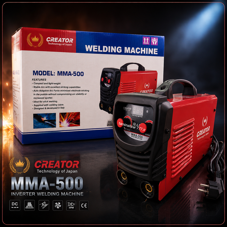 اینورتر جوشکاری ۵۰۰ آمپر کریتور مدل MMA-500 تکنولوژی ژاپن ا CREATOR