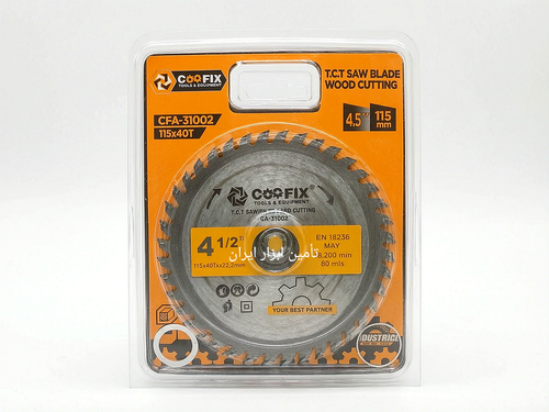 تیغ اره 115mm الماسه COOFIX برای برش چوب40 دندانه | مدل CFA منطبق با بالاترین سطح کیفی اروپا EU